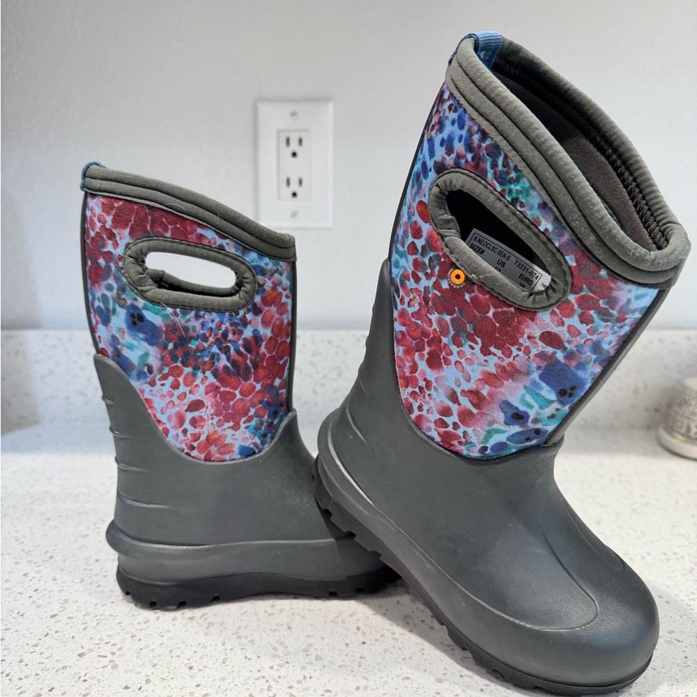 Bogs Kids Boots - Gray and Multicolor